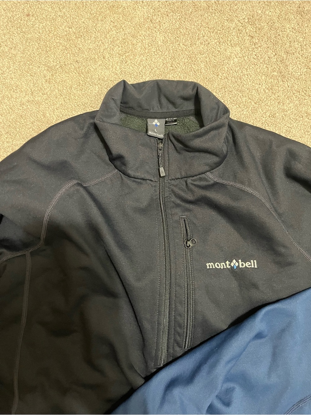 Montbell Men's Blue Hooded and black pullover bundle 2 set - Picture 2 of 6